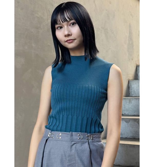 MURUA「リブデザインハイネックノースリーブニット」|ニット・セーター|