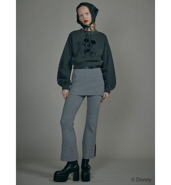 MURUA「【ミッキーマウス】フロッキーデザインスウェット」|スウェット・ジャージ|