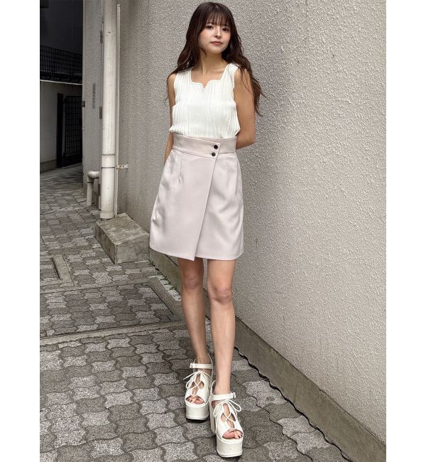 MURUA「スクエアキーネックリブニットタンク」|タンクトップ|