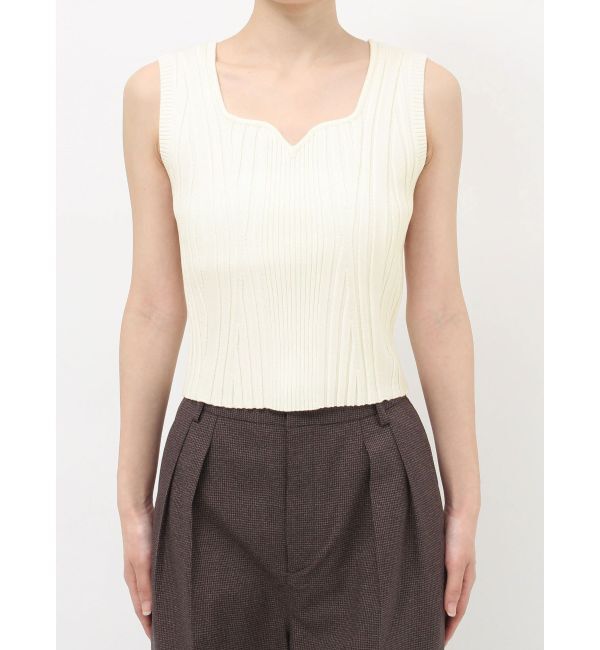 MURUA「スクエアキーネックリブニットタンク」|タンクトップ|