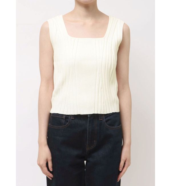 MURUA「スクエアキーネックリブニットタンク」|タンクトップ|