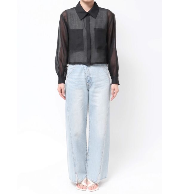 LAGUNAMOON「ドロストシアーショートシャツ」|シャツ・ブラウス|