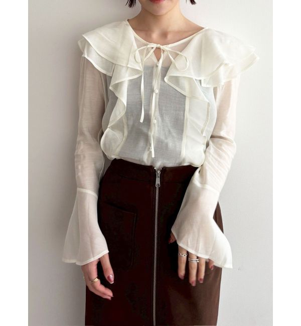 LAGUNAMOON「ラッフルシアーブラウス」|シャツ・ブラウス|