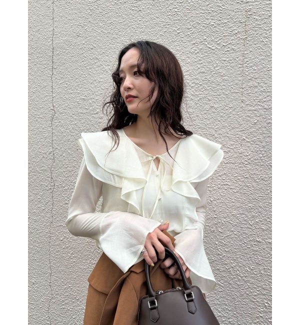 LAGUNAMOON「ラッフルシアーブラウス」|シャツ・ブラウス|
