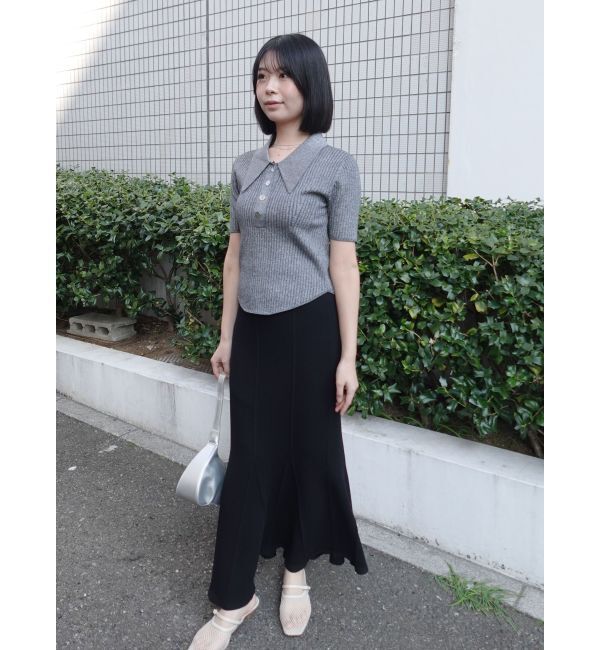 LAGUNAMOON「カラーネックラインニットプルオーバー」|ニット・セーター|