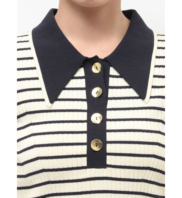 LAGUNAMOON「カラーネックラインニットプルオーバー」|ニット・セーター|