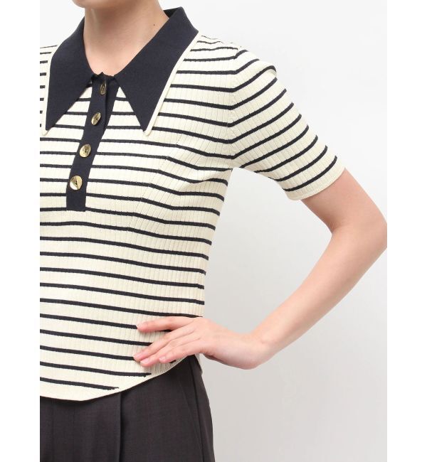 LAGUNAMOON「カラーネックラインニットプルオーバー」|ニット・セーター|