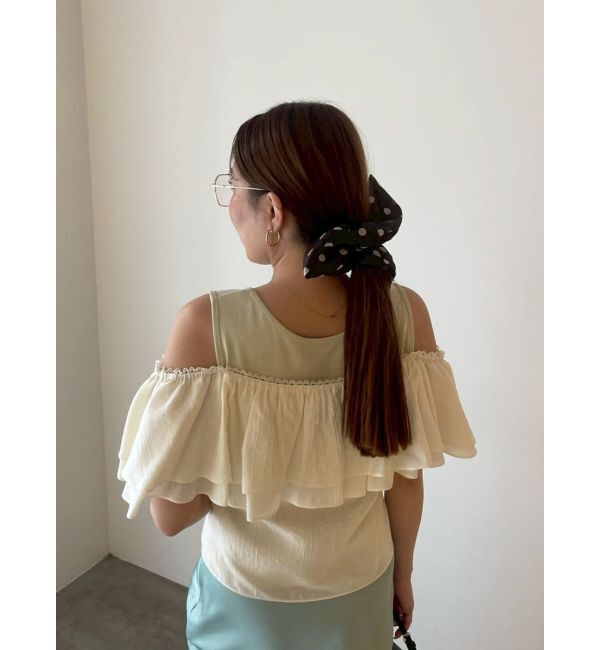 LAGUNAMOON「フレアデザインドッキングカットトップス」|Tシャツ・カットソー|