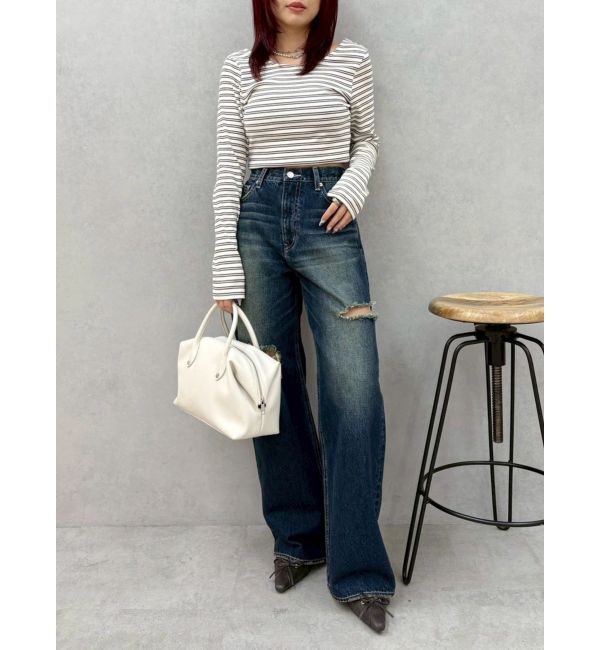 EVRIS「バックオープンショートリブトップス」|Tシャツ・カットソー|