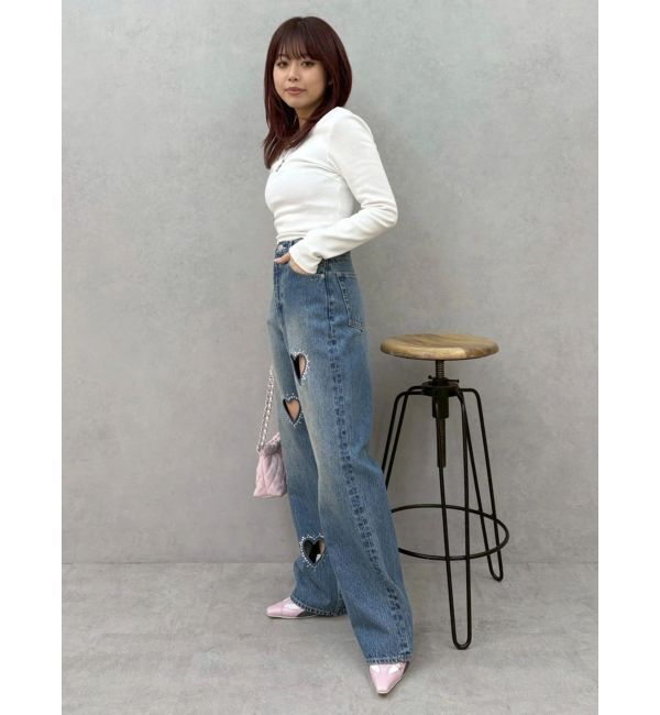 EVRIS「バックオープンショートリブトップス」|Tシャツ・カットソー|