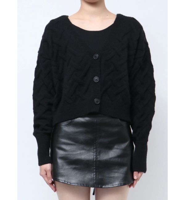 GYDA「BACKレースアップニットカーディガン」|カーディガン|