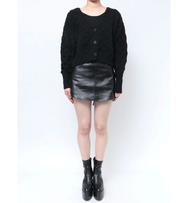 GYDA「BACKレースアップニットカーディガン」|カーディガン|