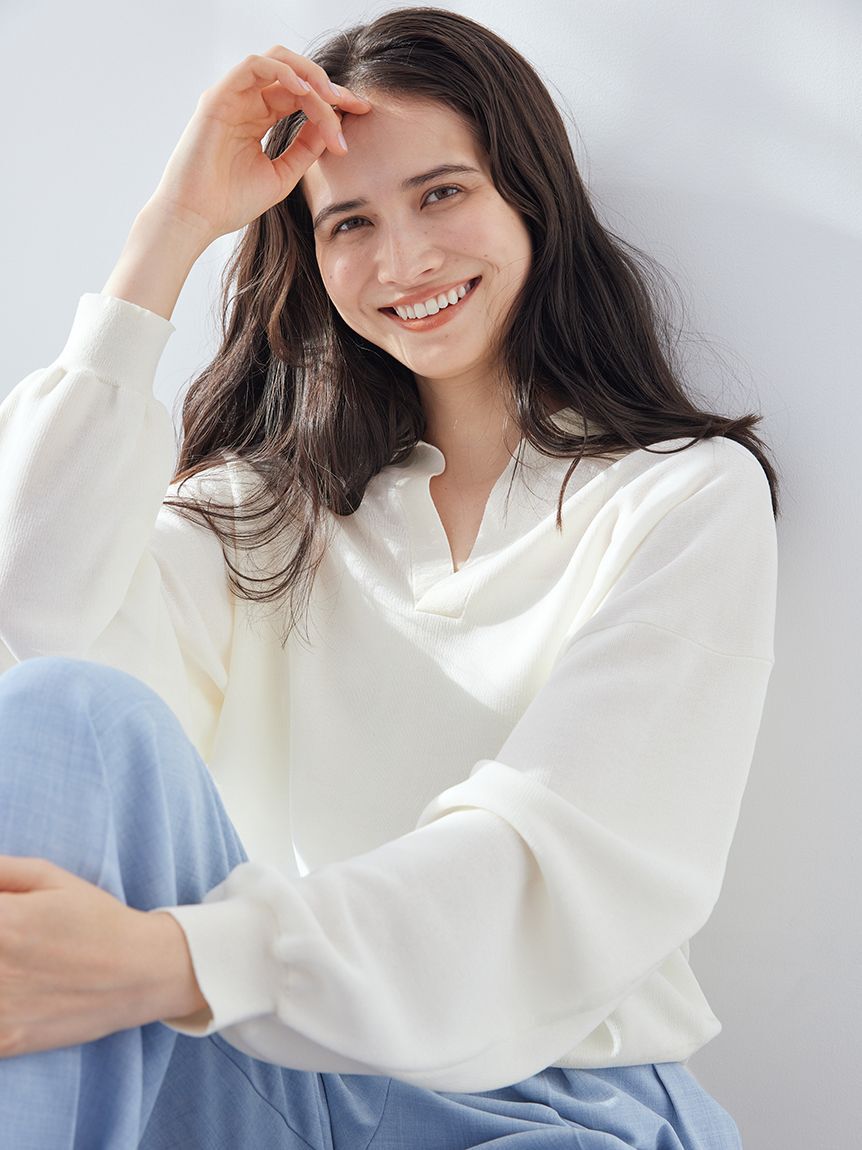 Mila Owen「【WEB限定カラー】シアーポロニット」|ニット・セーター|IVR