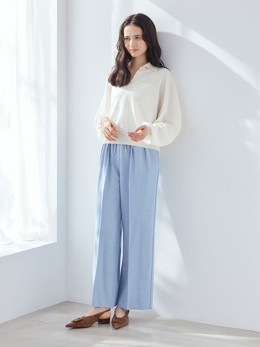 Mila Owen「【WEB限定カラー】シアーポロニット」|ニット・セーター|