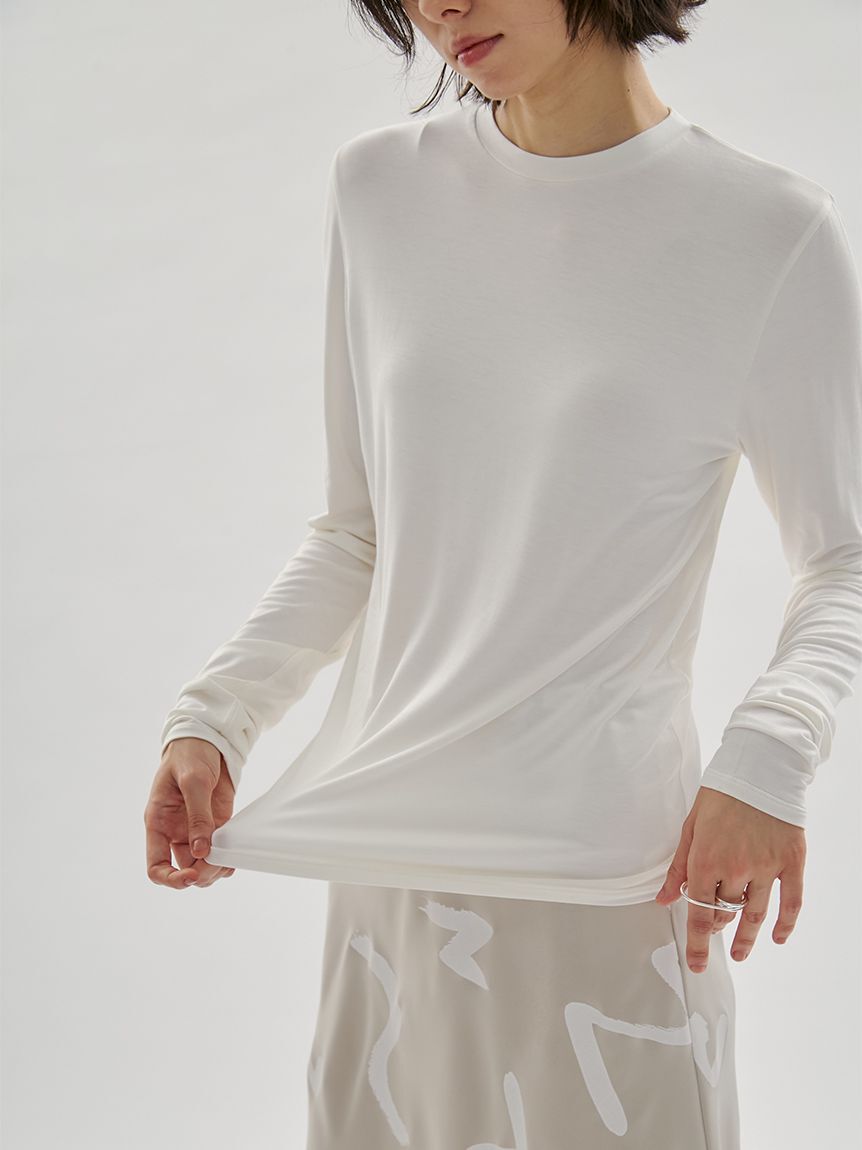 emmi atelier「バンブーロングスリーブカットソー」|Tシャツ・カットソー|