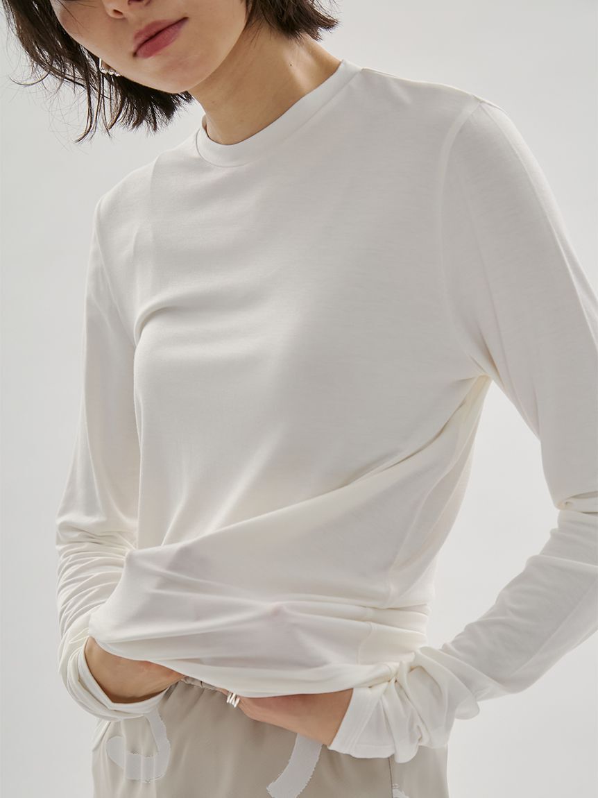 emmi atelier「バンブーロングスリーブカットソー」|Tシャツ・カットソー|