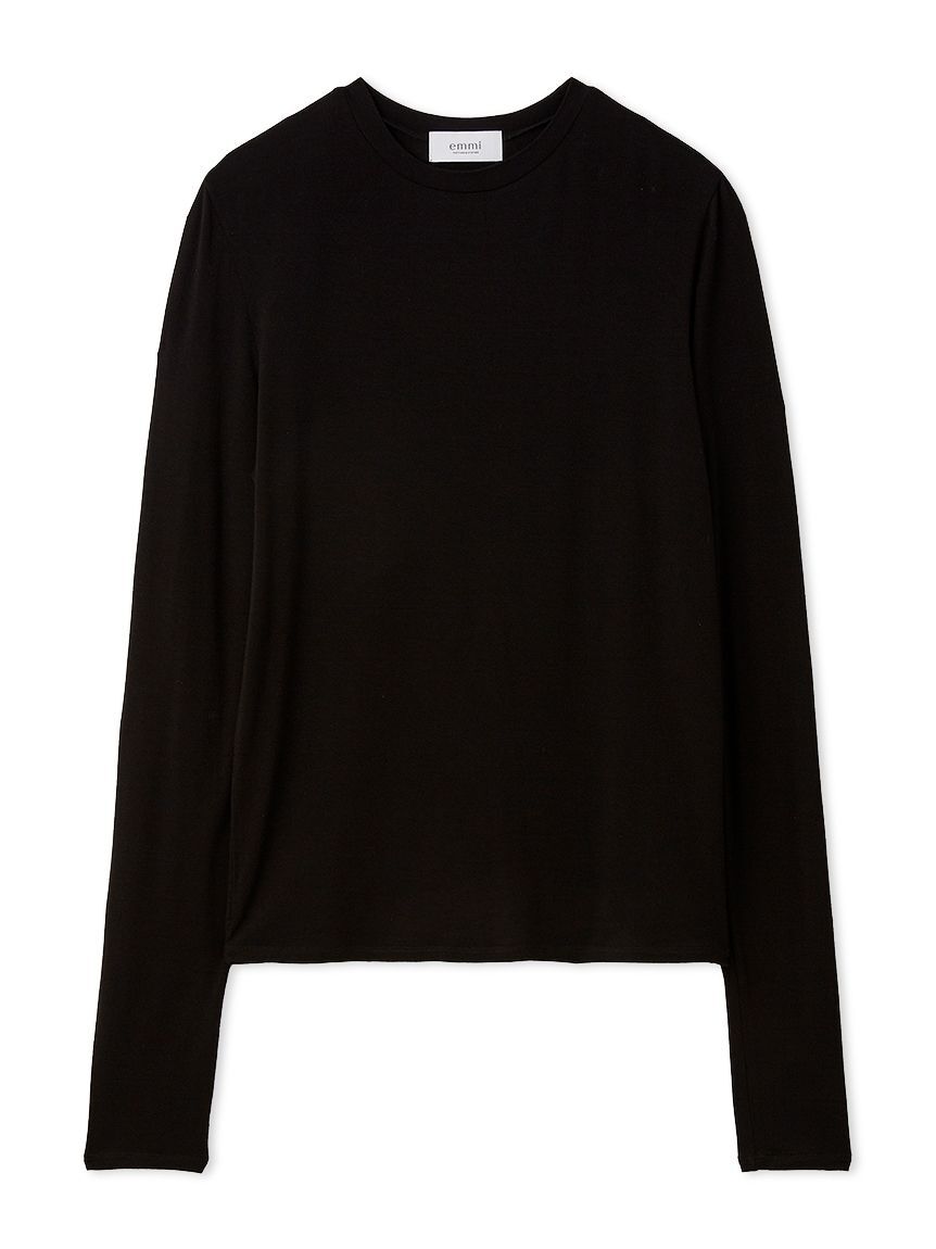 emmi atelier「バンブーロングスリーブカットソー」|Tシャツ・カットソー|BLK