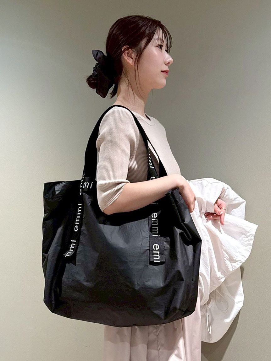 emmi atelier「【ONLINE限定】撥水emmiロゴビックトートバッグ」|トートバッグ|