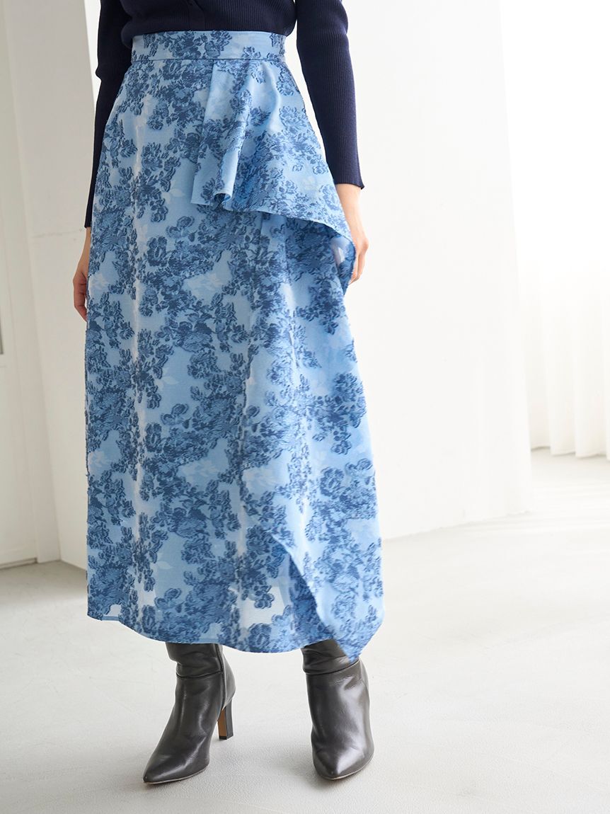 SNIDEL「フラワーカットジャガードスカート」|スカート|