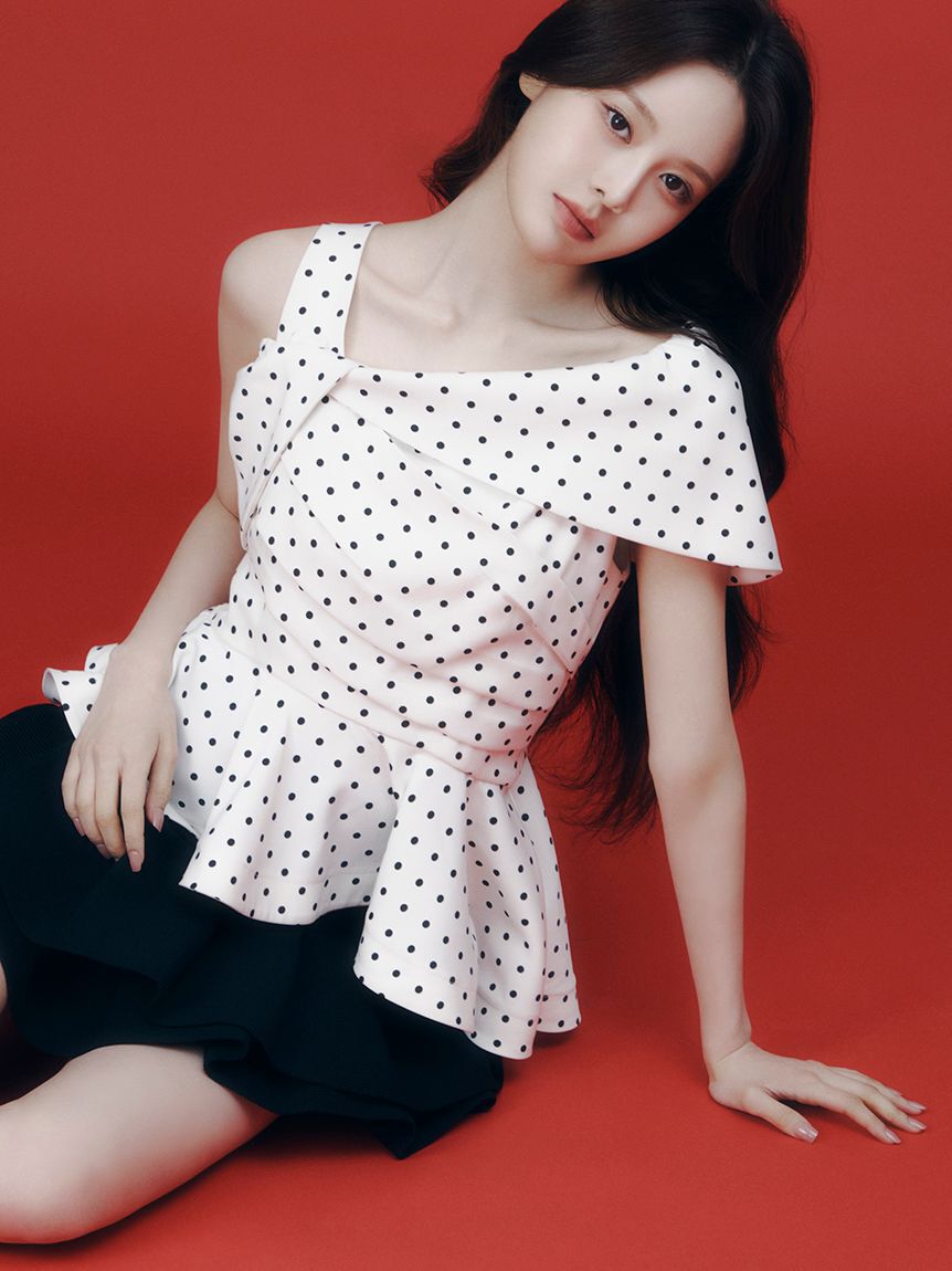 FRAY I.D「オフショルカラーアシメペプラムトップス」|Tシャツ・カットソー|