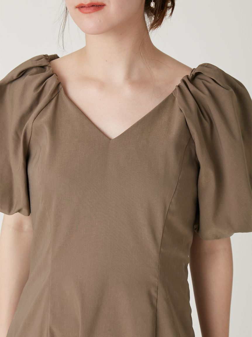 FRAY I.D「【00サイズあり】ボリュームパフスリーブワンピース」|ワンピース|