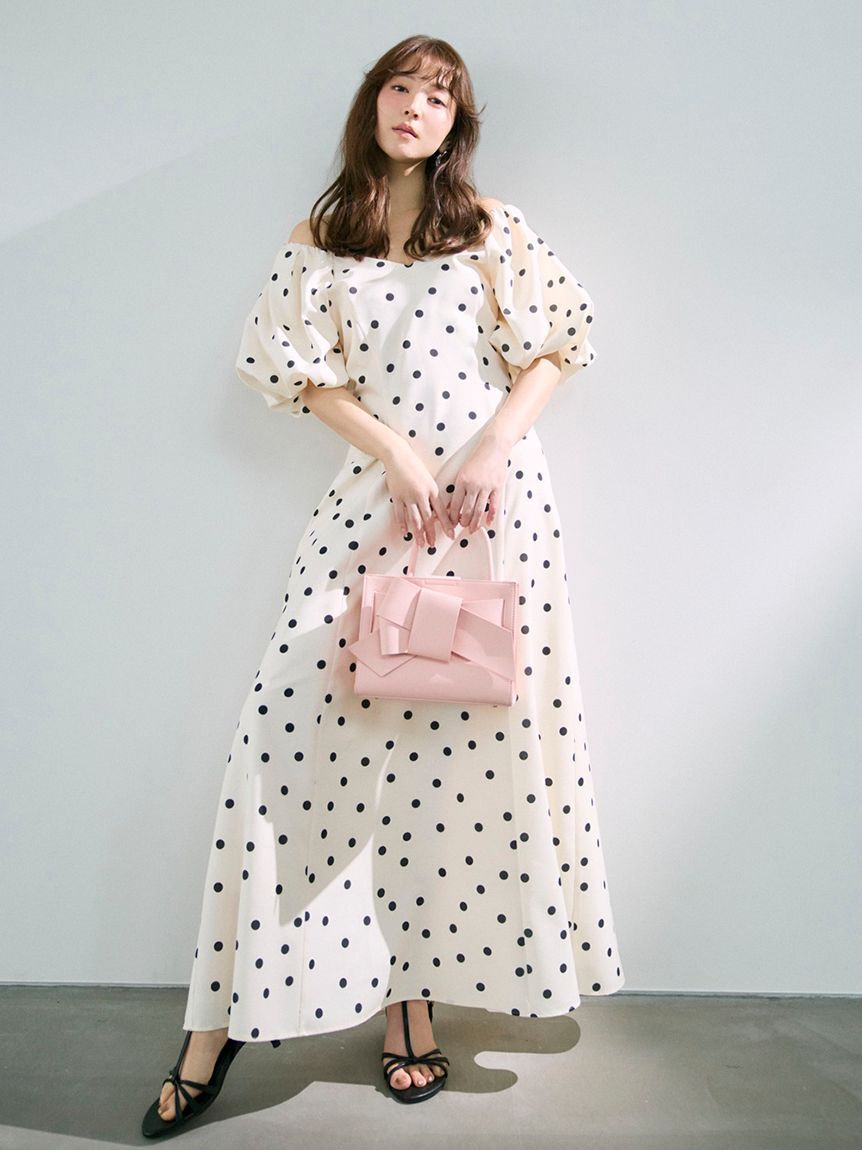 FRAY I.D「【00サイズあり】ボリュームパフスリーブワンピース」|ワンピース|