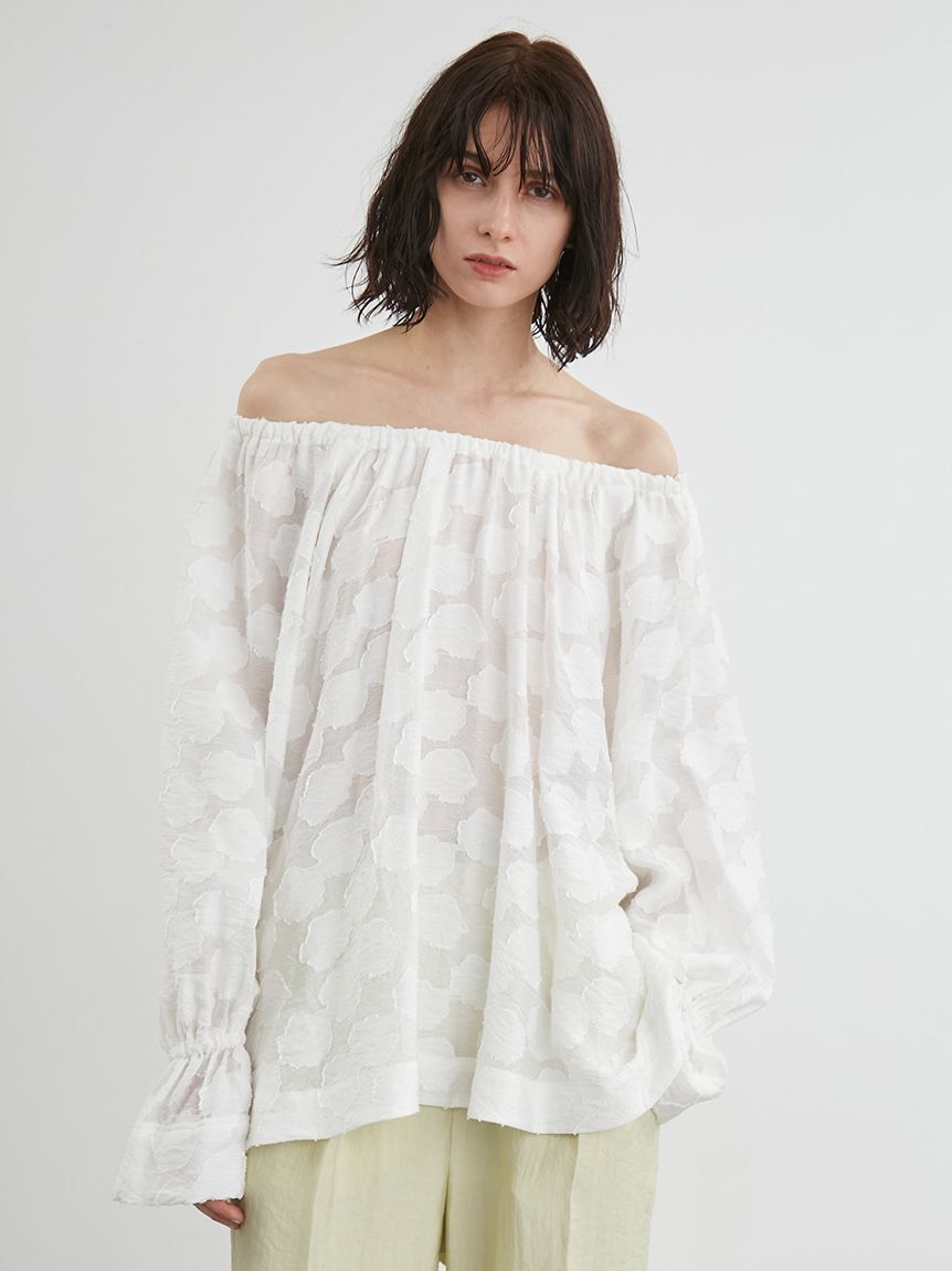 styling/「カットジャガード2WAYブラウス」|シャツ・ブラウス|WHT