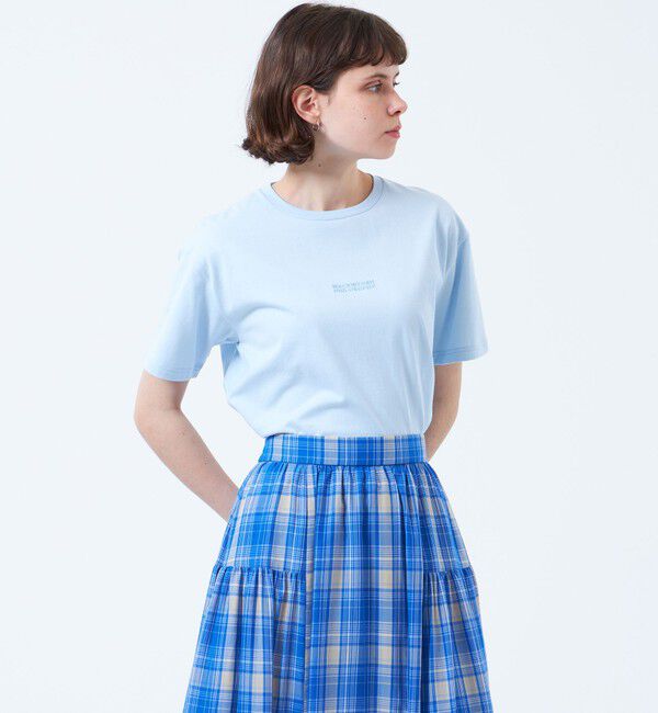 MACKINTOSH PHILOSOPHY「刺しゅうロゴTシャツ」|Tシャツ・カットソー|ライトブルー