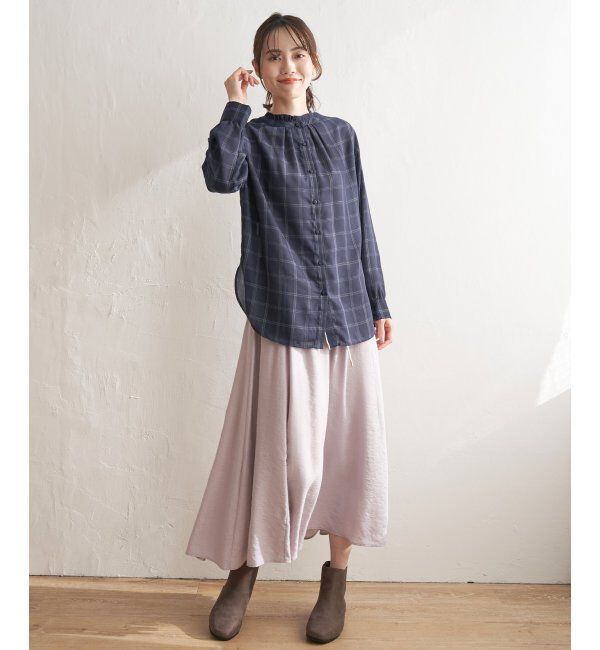 ikka「襟フリル2WAYブラウス」|シャツ・ブラウス|