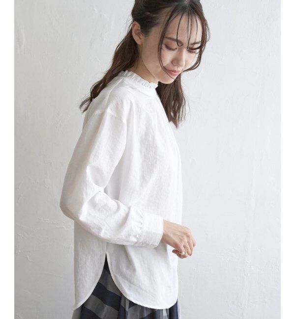 ikka「襟フリル2WAYブラウス」|シャツ・ブラウス|