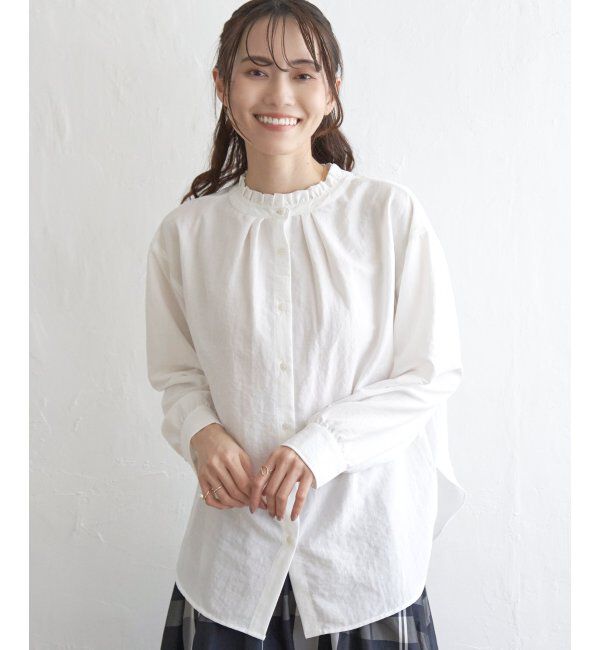 ikka「襟フリル2WAYブラウス」|シャツ・ブラウス|