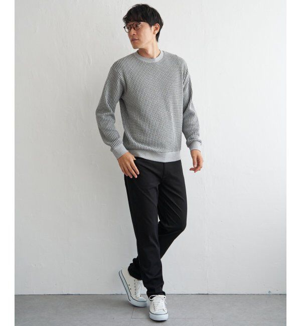 ikka「ビッグワッフルクルーネックプルオーバー」|パーカー|