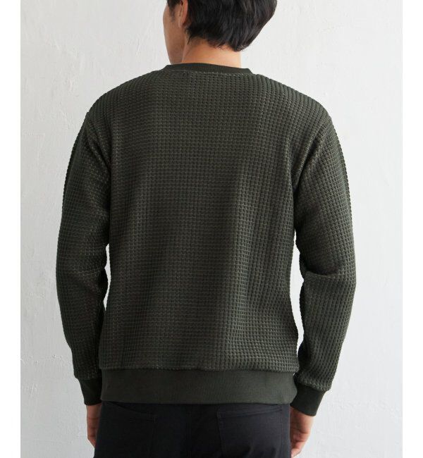 ikka「ビッグワッフルクルーネックプルオーバー」|パーカー|