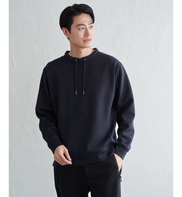 ikka「GOKU楽リップルダンボールルーイカラー」|パーカー|ネイビーブルー