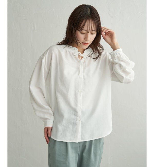 ikka「襟フリルリボン2WAYブラウス」|シャツ・ブラウス|