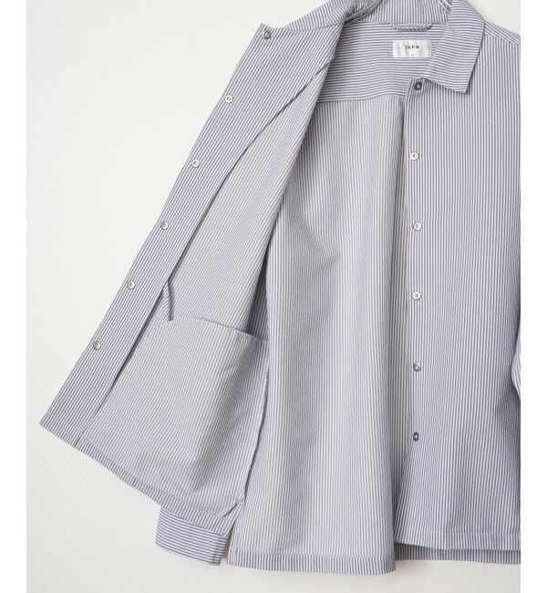 ikka「イージケアサッカースナップシャウター」|ブルゾン・スタジャン|