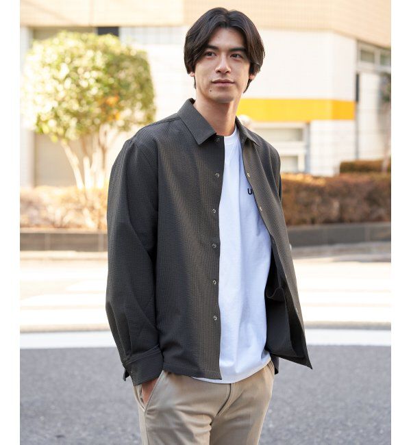 ikka「イージケアサッカースナップシャウター」|ブルゾン・スタジャン|