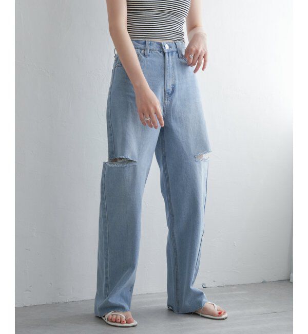 VENCE share style「ダメージデニム」|デニム|
