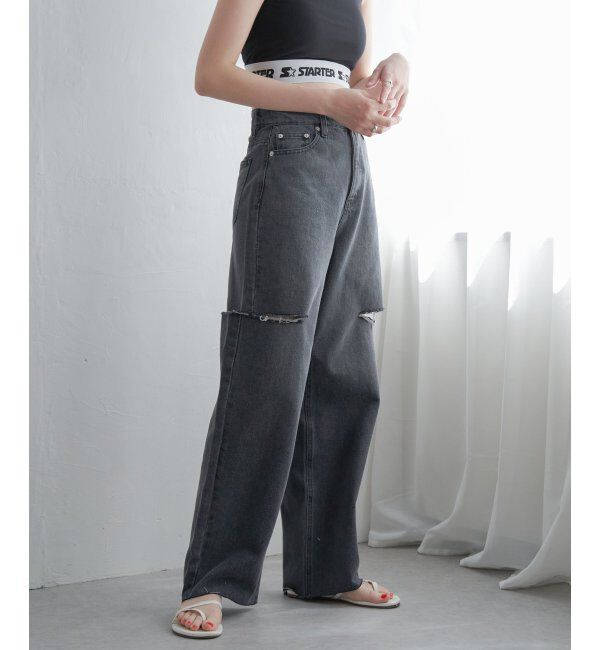 VENCE share style「ダメージデニム」|デニム|