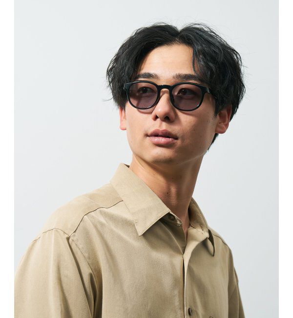  「ウェリントン型 花粉/飛沫対策 サングラス  (Zoff PROTECT 2WAY)  花粉メガネ メガネ 紫外線防止 UVカット」|サングラス|