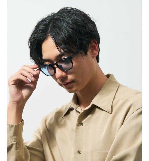  「ウェリントン型 花粉/飛沫対策 サングラス  (Zoff PROTECT 2WAY)  花粉メガネ メガネ 紫外線防止 UVカット」|サングラス|