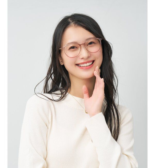  「MAQuillAGE(マキアージュ) コラボ｜ 血色感 メガネ | 中顔面短縮みえ メイク 大人可愛い レンズ交換券付」|メガネ|濃ブラウン1