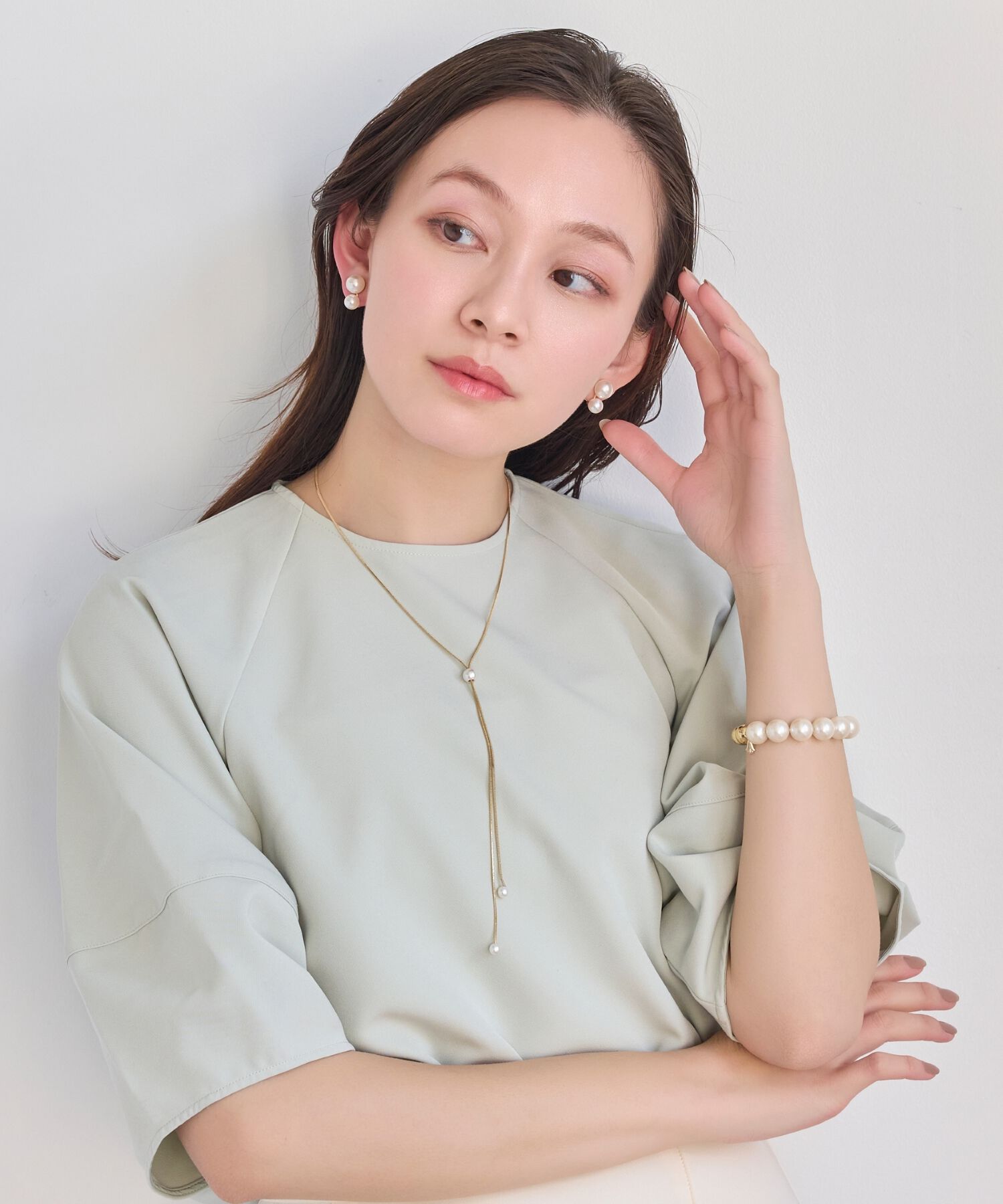 Phoebe「メタルボールゴムブレスレット　ゴールド」|ブレスレット・バングル|