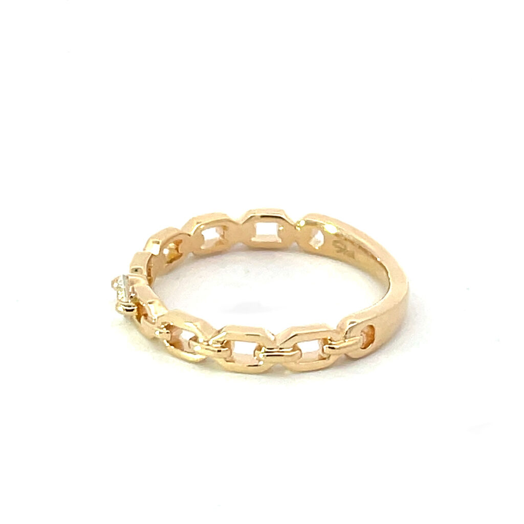 STAR JEWELRY「WHITE SAPPHIRE CHAIN PINKIE RING」|リング|