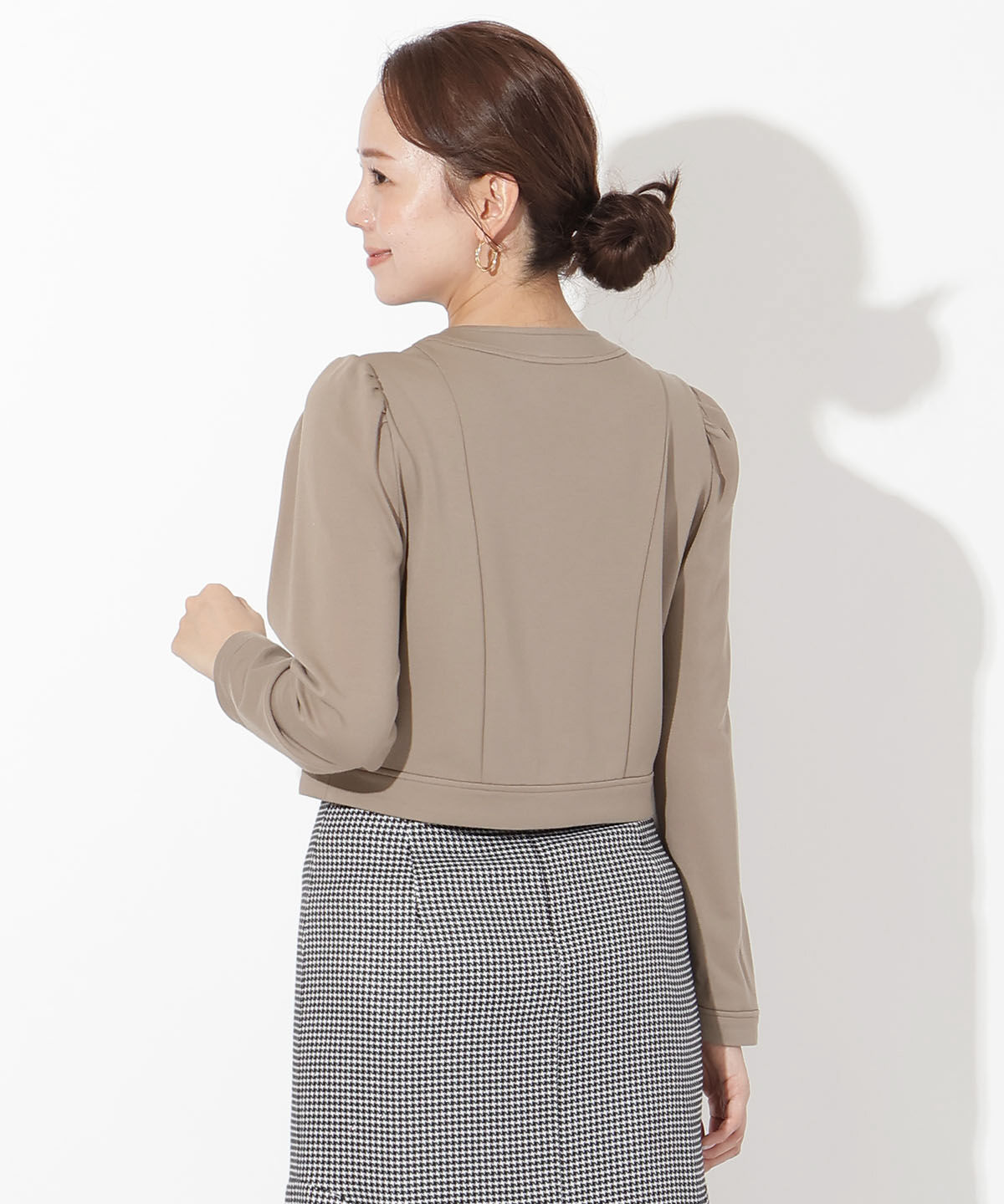 アンドクチュール「ポンチノーカラー長袖ジャケット」|その他|