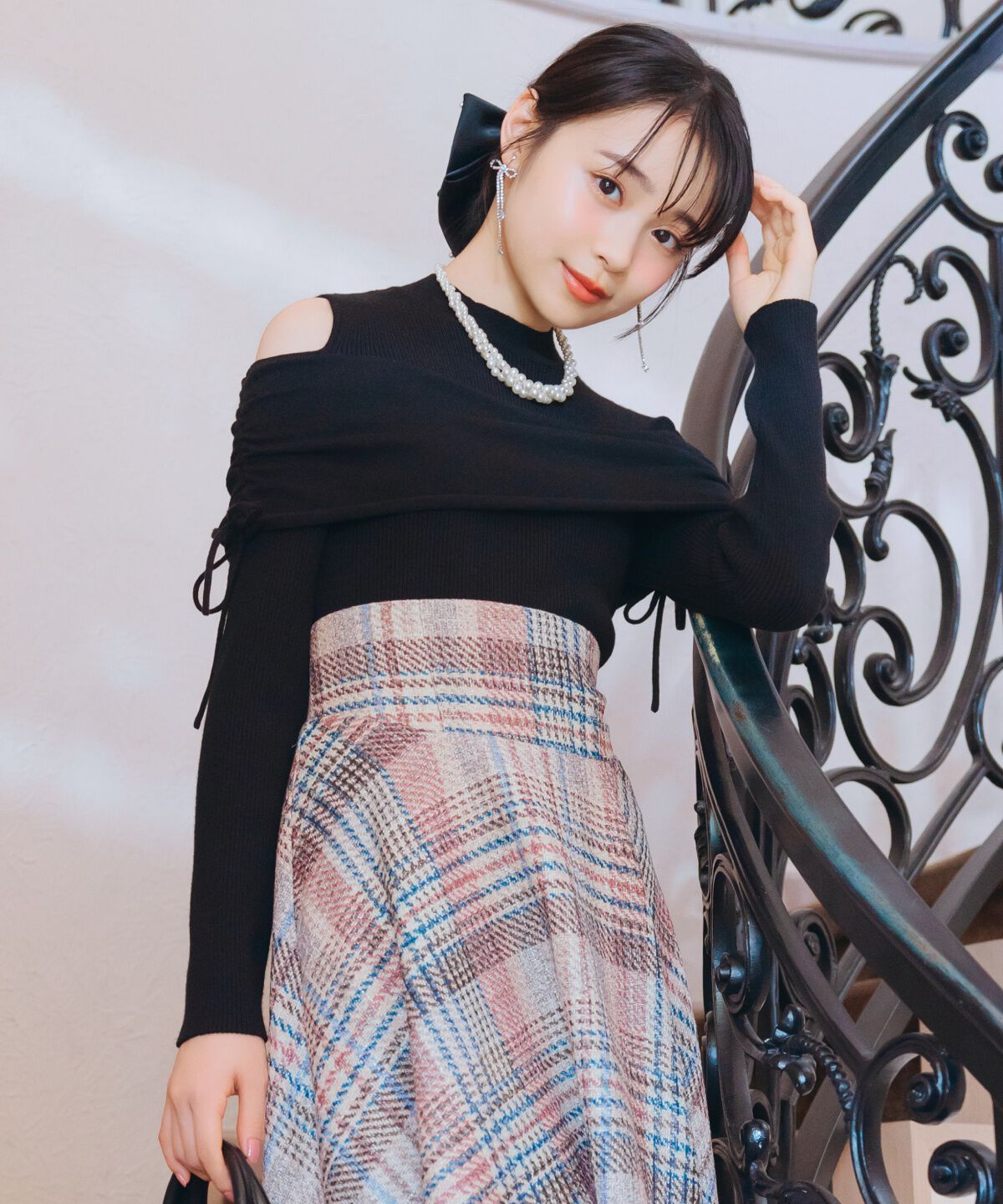 WILLSELECTION「ギャザーリボンオフショルニット」|ニット・セーター|