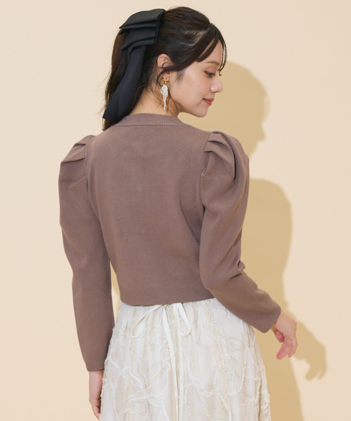 WILLSELECTION「タックスリーブニットカーディガン」|カーディガン|