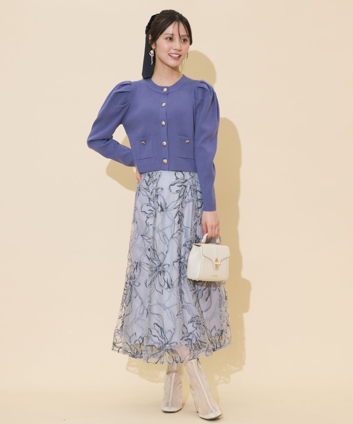 WILLSELECTION「タックスリーブニットカーディガン」|カーディガン|