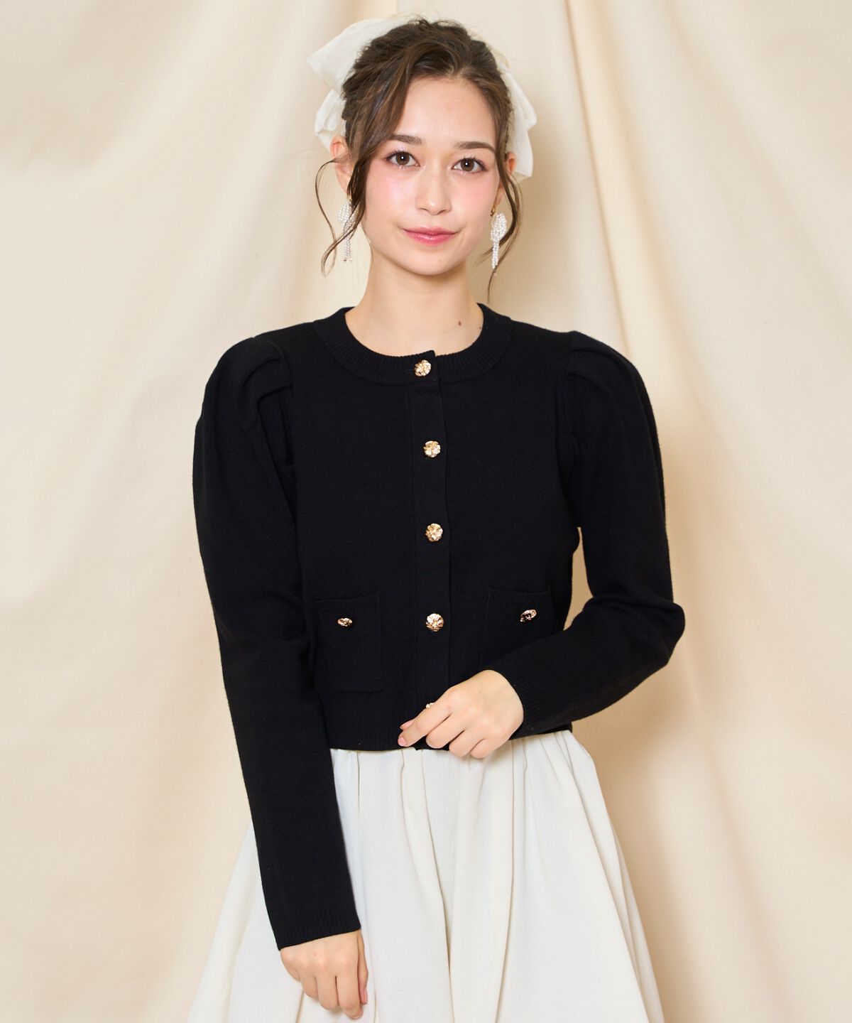 WILLSELECTION「タックスリーブニットカーディガン」|カーディガン|