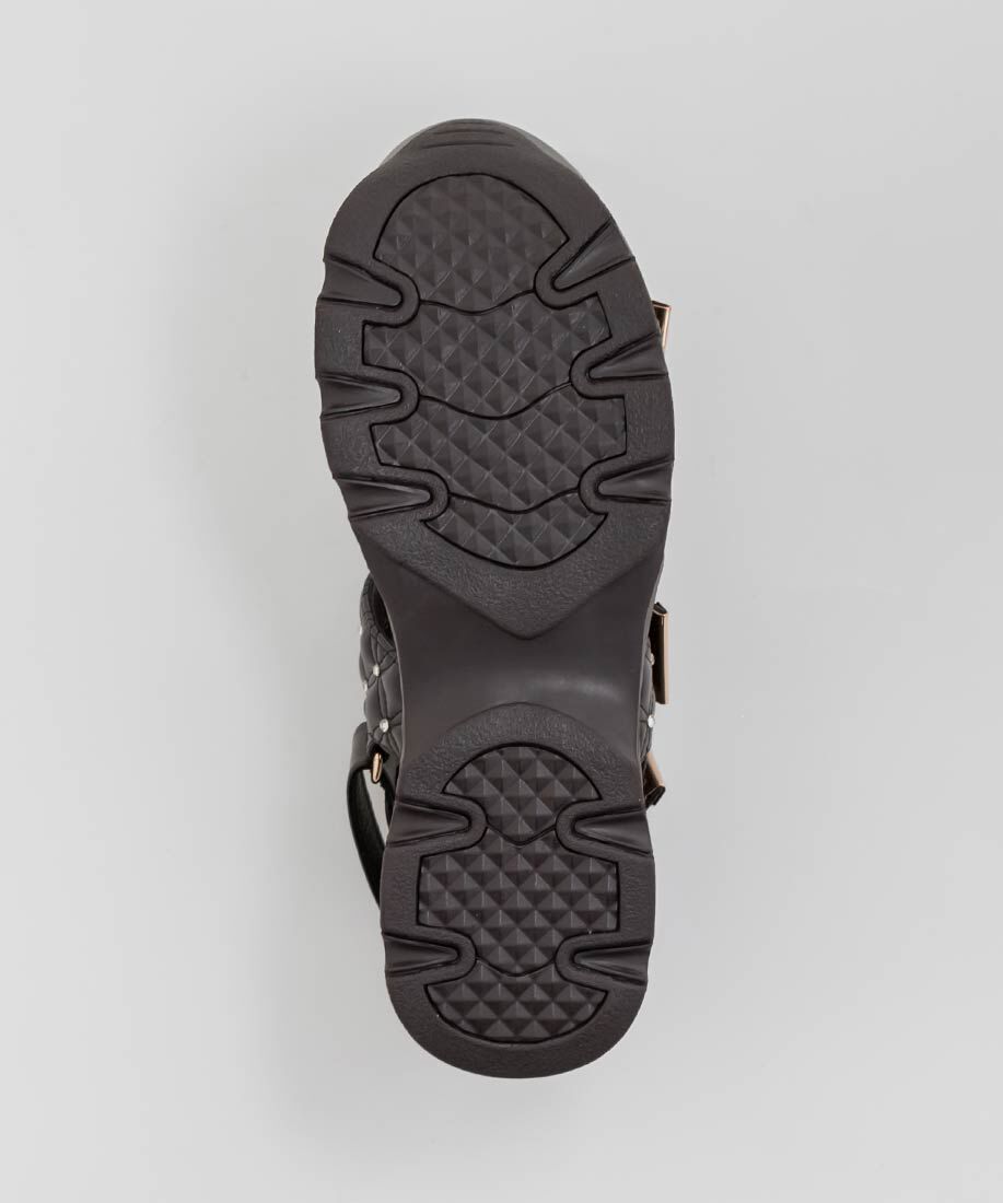  「ビジュー&times;キルティング スポーツサンダル」|サンダル|